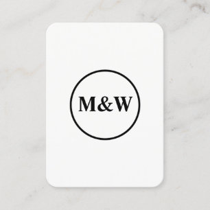 Carte De Visite Élégant Monogram Professional