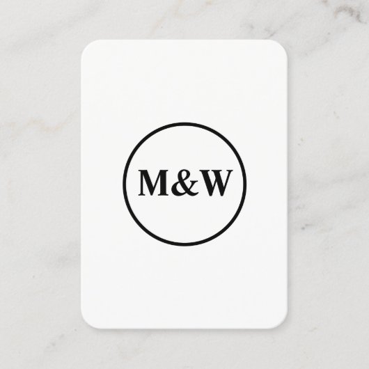 Carte De Visite Élégant Monogram Professional (Devant)