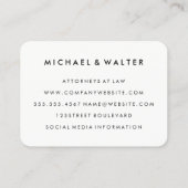 Carte De Visite Élégant Monogram Professional (Dos)