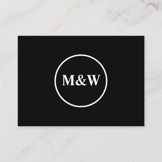 Carte De Visite Élégant Monogram Professional (Devant)