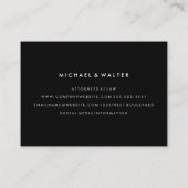 Carte De Visite Élégant Monogram Professional (Dos)