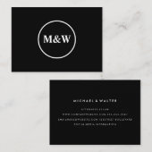 Carte De Visite Élégant Monogram Professional (Devant / Derrière)