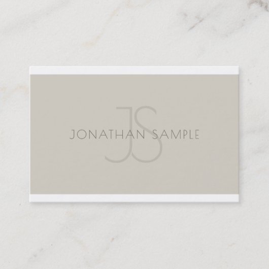 Carte De Visite Élégant Monogram Professional Modèle élégant Luxe (Devant)