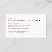 Carte De Visite Élégant Monogram Terracotta Orange Nom du script (Dos)