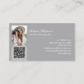 Carte De Visite Elegant Monogram Wedding Photographer Arch Photos (Dos)