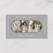 Carte De Visite Elegant Monogram Wedding Photographer Arch Photos (Devant)