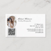 Carte De Visite Elegant Monogram Wedding Photographer Arch Photos (Dos)