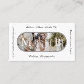 Carte De Visite Elegant Monogram Wedding Photographer Arch Photos (Devant)