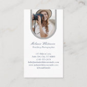 Carte De Visite Elegant Monogram Wedding Photographer Arch Photos (Dos)