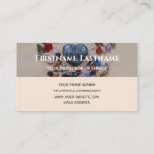 Carte De Visite Élégant monogramme à deux tons petites pierres de  (Dos)