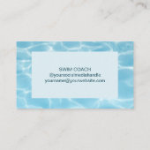 Carte De Visite Élégant Monogramme Bleu Enseignant Enseignant Entr (Dos)