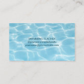 Carte De Visite Élégant Monogramme Bleu Enseignant Enseignant Entr (Dos)