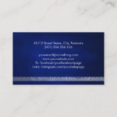 Carte De Visite Élégant Monogramme clé de méandre grec (Dos)