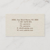 Carte De Visite Élégant monogramme de luxe avec fleur de lis (Dos)