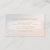 Carte De Visite Élégant Monogramme de perle de broyage professionn (Dos)