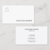 Carte De Visite Élégant Monogramme Design élégant Moderne Plaque (Devant / Derrière)