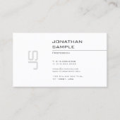 Carte De Visite Élégant Monogramme Design simple Moderne tendance (Devant)