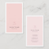 Carte De Visite Elégant Monogramme Design Sleek Plain Luxe tendanc (Devant / Derrière)