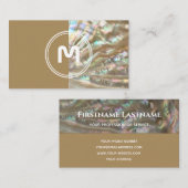 Carte De Visite Élégant monogramme deux tons mère de la surface de (Devant / Derrière)