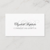 Carte De Visite Élégant monogramme flamand code QR (Devant)