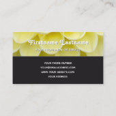 Carte De Visite Élégant monogramme fleuriste jaune gris foncé (Dos)