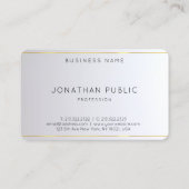 Carte De Visite Élégant Monogramme initial Argent Or Arrondi (Dos)