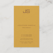 Carte De Visite Élégant Monogramme Luxueux Premium Pearl Finish (Dos)