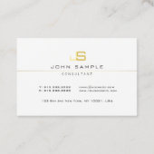 Carte De Visite Élégant Monogramme Modèle Professionnel (Dos)