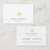 Carte De Visite Élégant Monogramme Modèle Professionnel (Devant / Derrière)