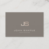 Carte De Visite Élégant Monogramme Modèle Professionnel Moderne (Devant)