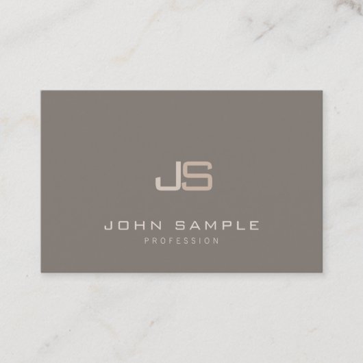Carte De Visite Élégant Monogramme Modèle Professionnel Moderne (Devant)