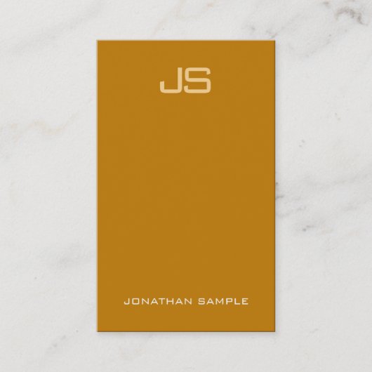 Carte De Visite Élégant Monogramme Modèle vertical Luxueux Noir (Devant)