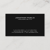 Carte de visite Élégant Monogramme Moderne (Dos)