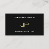 Carte de visite Élégant Monogramme Moderne (Devant)