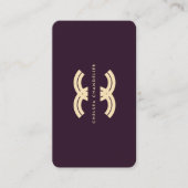 Carte De Visite Élégant Monogramme Moderne C Luxe Violet (Devant)