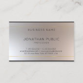 Carte De Visite Elégant Monogramme moderne en or personnalisé (Dos)