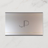 Carte De Visite Elégant Monogramme moderne en or personnalisé (Devant)