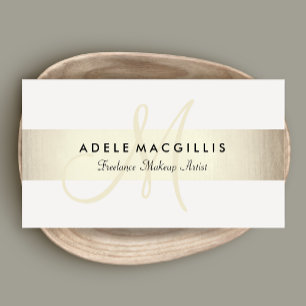 Carte De Visite Élégant Monogramme Moderne Faux Gold Foil