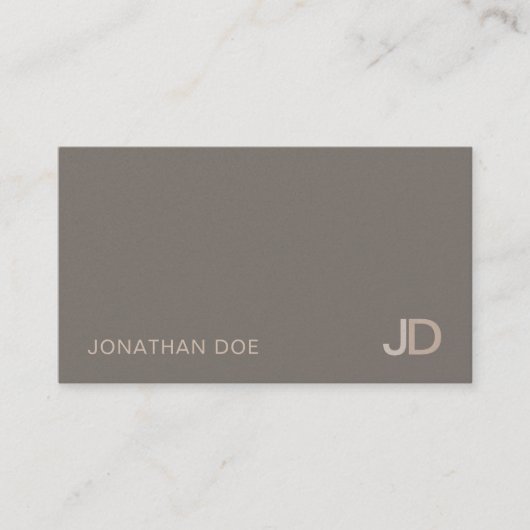 Carte De Visite Élégant Monogramme Moderne Luxe Pearl Finish (Devant)