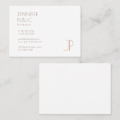 Carte de visite Élégant Monogramme moderne Modèle (Devant / Derrière)