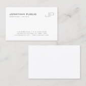 Carte De Visite Élégant Monogramme Moderne Modèle Professionnel (Devant / Derrière)