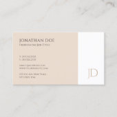 Carte De Visite Élégant Monogramme Moderne Modèle simple (Devant)