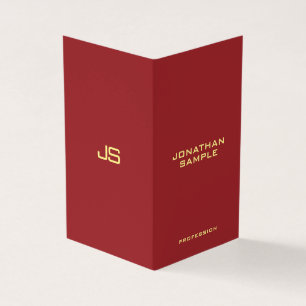 Carte De Visite Élégant Monogramme moderne Pliage vertical initial