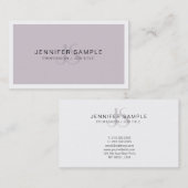 Carte De Visite Élégant Monogramme moderne Simple chic graphique t (Devant / Derrière)