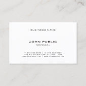 Carte De Visite Élégant Monogramme noir blanc Modèle simple (Dos)