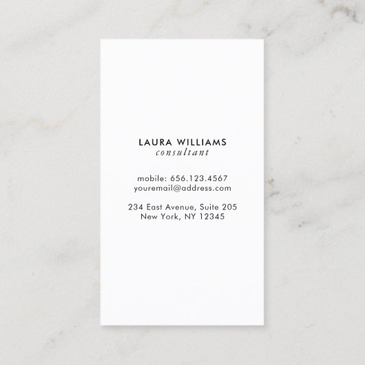 Carte De Visite Élégant Monogramme noir rose Script (Dos)