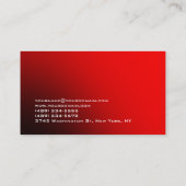 Carte De Visite Élégant Monogramme noir rouge professionnel (Dos)