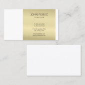 Carte De Visite Élégant Monogramme Or Design moderne Professionnel (Devant / Derrière)