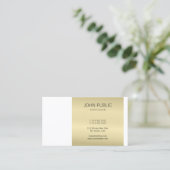 Carte De Visite Élégant Monogramme Or Design moderne Professionnel (Debout devant)