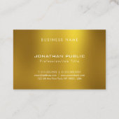 Carte De Visite Élégant monogramme or look Cool moderne (Dos)